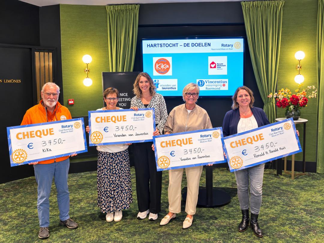Goede doelen delen in succes 1e Hartstocht Roermond