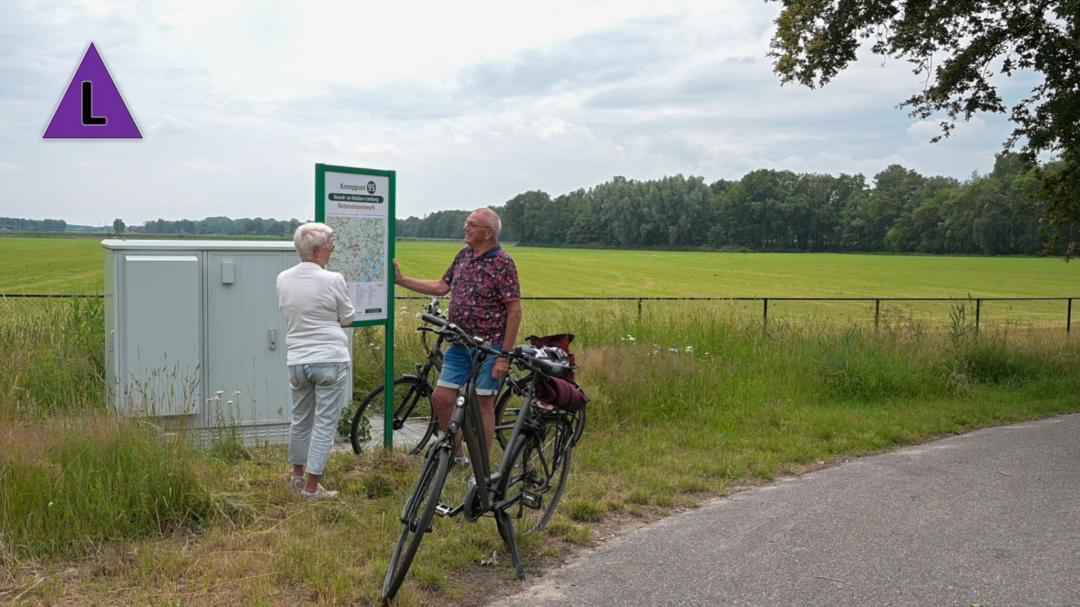 Fietsknooppunt in Ell, gemeente Leudal