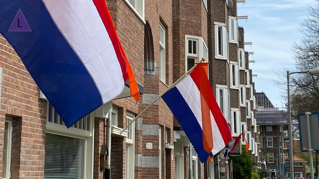 Vlaggen op Koningsdag