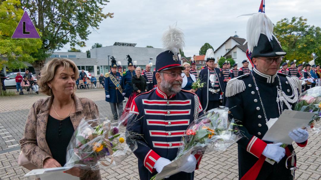 Schutterij St. Severinus Grathem huldigt drie jubilarissen