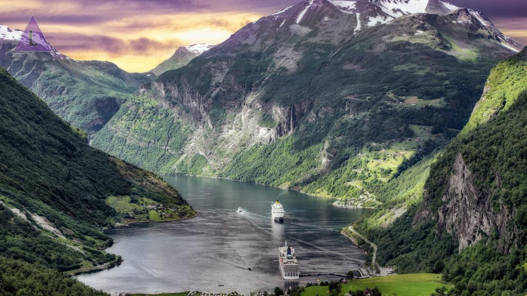 Cruiseschepen doen Noors fjord aan