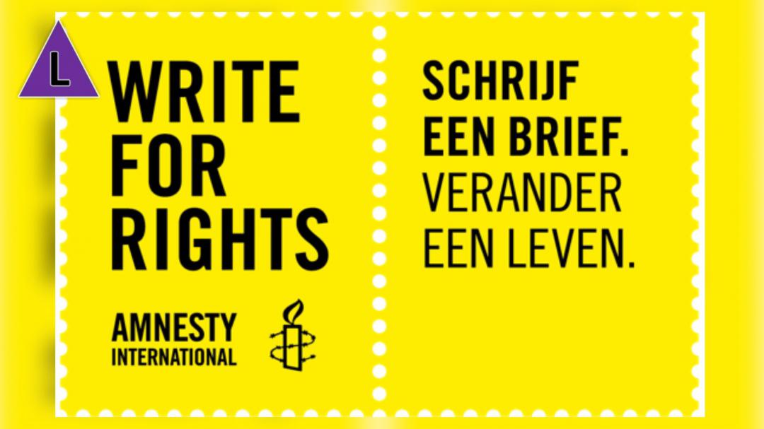 Amnesty's 'Write for Rights' schrijfmarathon in Roggel