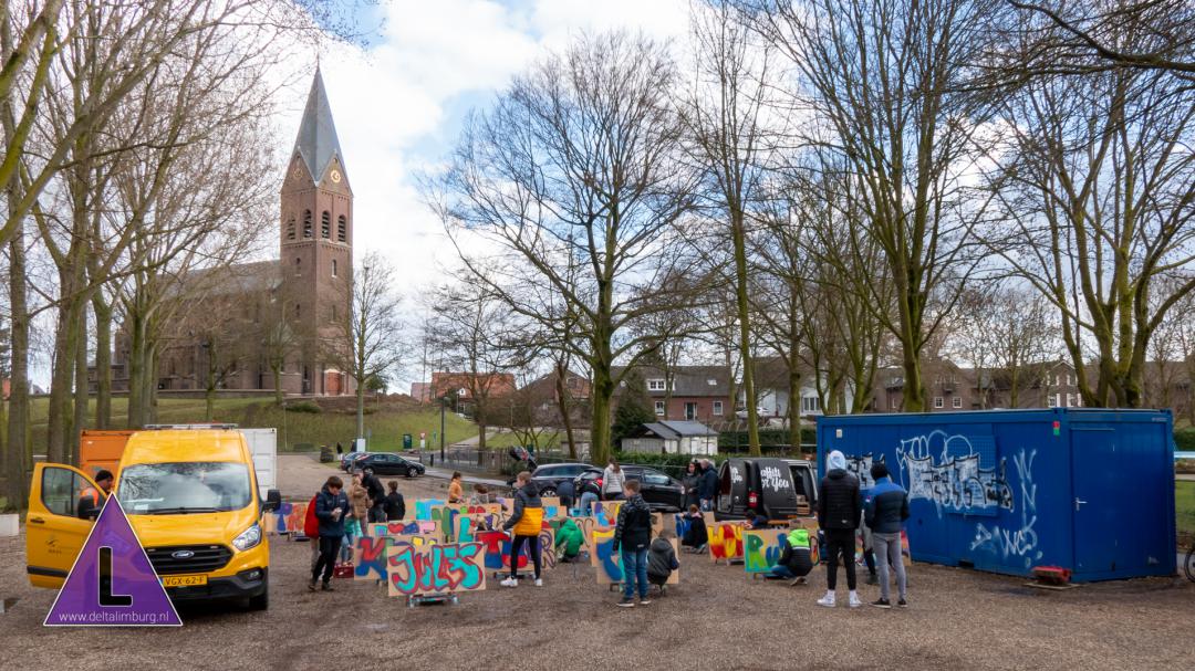 Sfeerimpressie Graffiti workshop in Linne